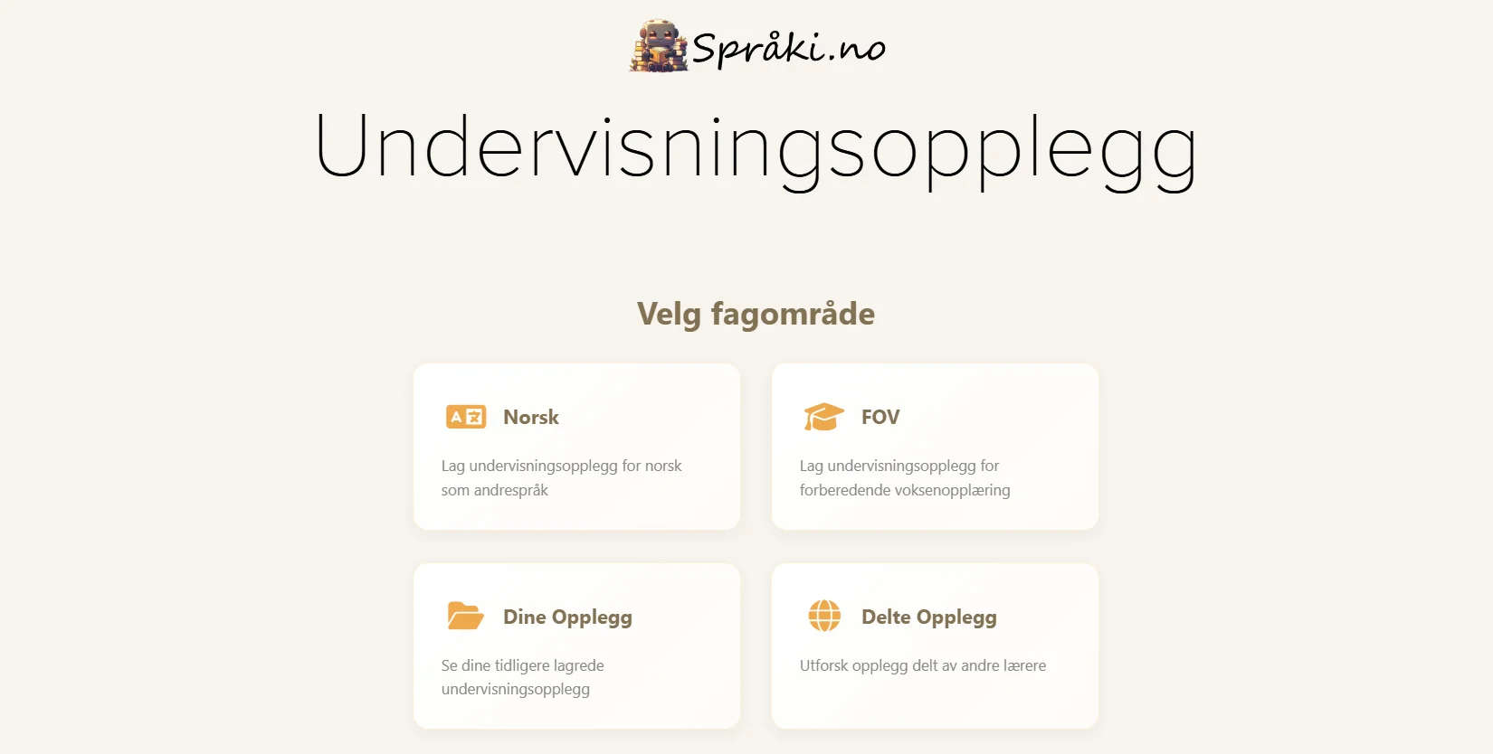 Lærerportal i Språki
